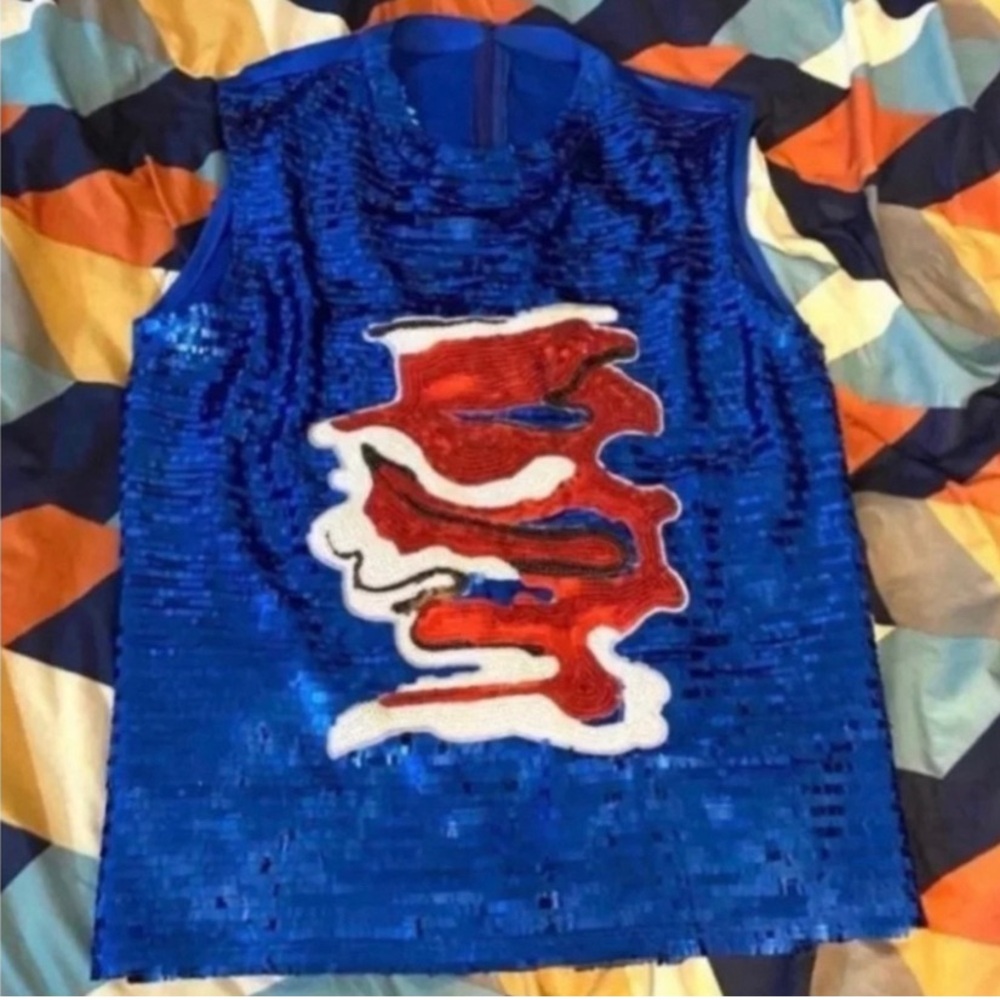 Michael Jackson Sequin Sleeveless Costume Shirt